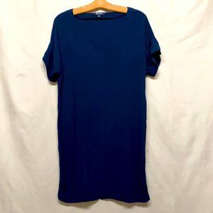 Madewell Navy blue short sleeved dress measurements in pics size small (D-019)